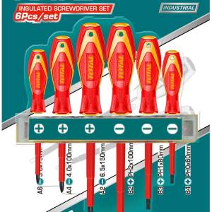 Total Tools 6 Pcs Industrial insulated screwdriver set Total Tools 6 Pcs Industrial insulated screwdriver set