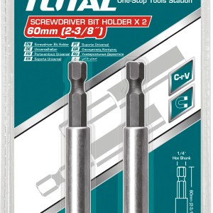 Total Tools Screwdriver Bit Holder 2Pcs Set 60mm (3 Sets) Total Tools Screwdriver Bit Holder 2Pcs Set 60mm (3 Sets)