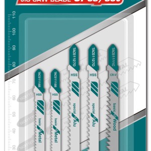 Total Tools Jig Saw Blades For Wood, Metal, Aluminium 5Pcs/Set Total Tools Jig Saw Blades For Wood, Metal, Aluminium 5Pcs/Set