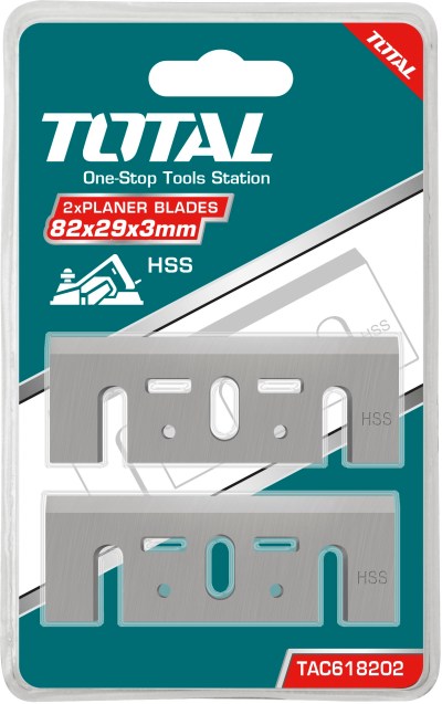 Total Tools 2Pcs Planer Blade 82X29X3.0mm HSS Industrial Total Tools 2Pcs Planer Blade 82X29X3.0mm HSS Industrial