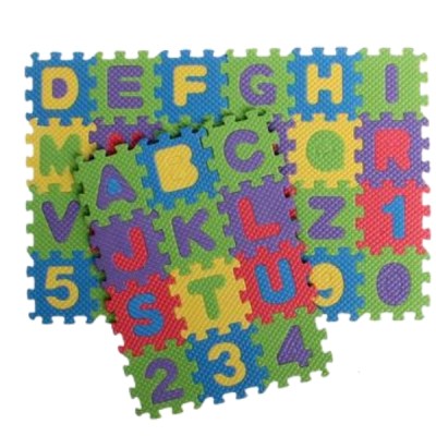 12 Pieces Mini Eva Puzzle Mats – Pack of 3 (Alphabets & Numbers) 12 Pieces Mini Eva Puzzle Mats – Pack of 3 (Alphabets & Numbers)