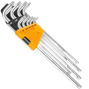 Ingco – Hex Key – 9 Piece Set (T10-T50) Ingco – Hex Key – 9 Piece Set (T10-T50)