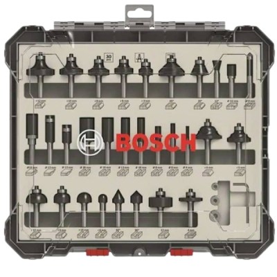 Bosch – Milling Steel Set HM mixed 1/4 ” – (30 Pieces) Bosch – Milling Steel Set HM mixed 1/4 ” – (30 Pieces)
