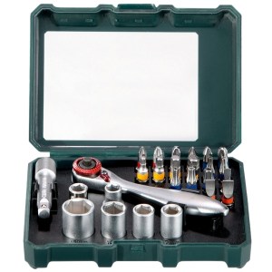 Metabo – Bit Box And Ratchet Set “SP” – 26 Pieces (626701000) Metabo – Bit Box And Ratchet Set “SP” – 26 Pieces (626701000)
