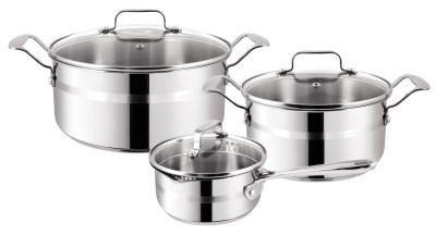Jamie Oliver by Tefal Brushed Stainless Steel – 6 Piece Set Jamie Oliver by Tefal Brushed Stainless Steel – 6 Piece Set