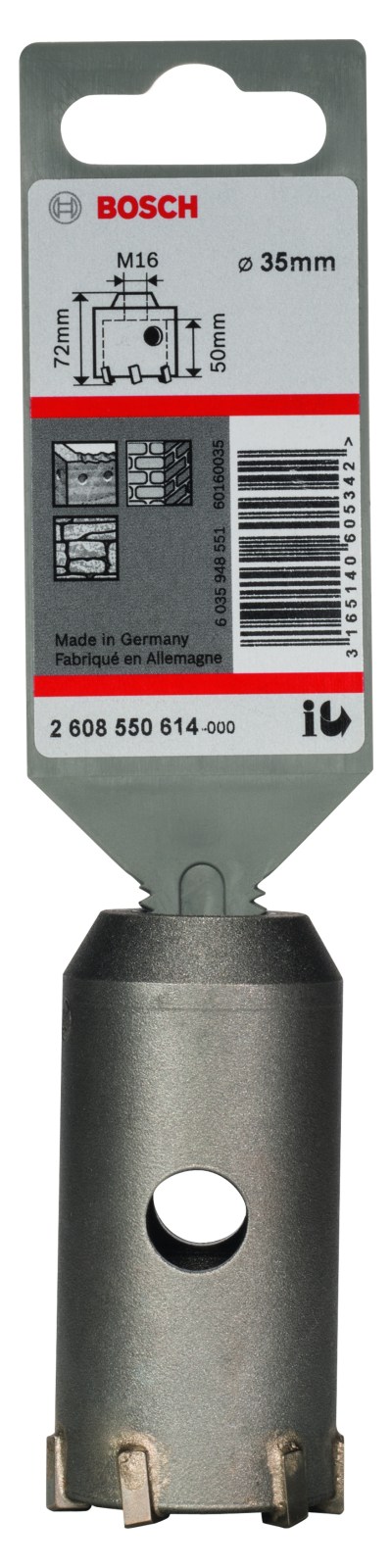 SDS-Plus-9 Core Cutter 35 X 50 X 72, 6 SDS-Plus-9 Core Cutter 35 X 50 X 72, 6