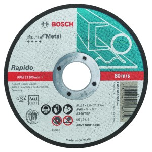 Rapido Straight Cutting Disc Expert Metal AS 60 T BF, 115, 1,0 Rapido Straight Cutting Disc Expert Metal AS 60 T BF, 115, 1,0