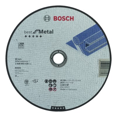 Straight Cutting Disc Best Metal A 30 V BF, 230, 2,5 Straight Cutting Disc Best Metal A 30 V BF, 230, 2,5