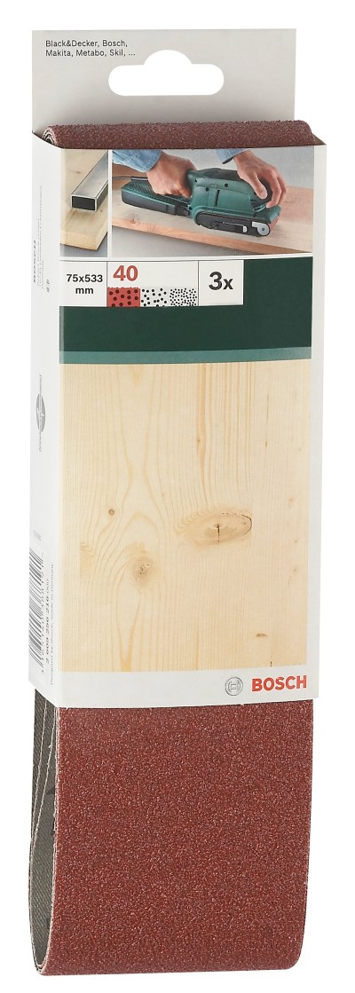 Sanding Bel Red Quality for Belt Sanders, 75 X 533mm, 40, 3 Piece Sanding Bel Red Quality for Belt Sanders, 75 X 533mm, 40, 3 Piece