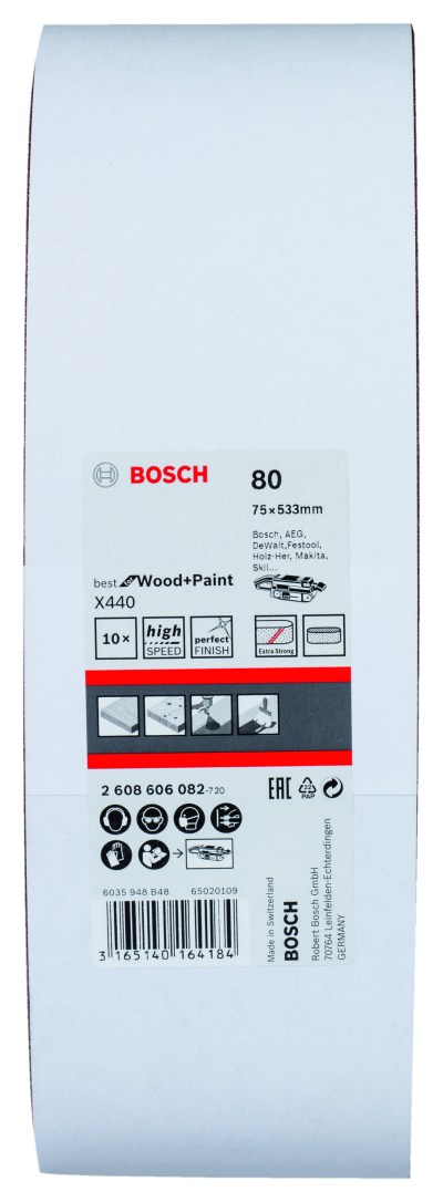 Sanding Belt Best for Wood 75 X 533mm, 80 Grit, 10 Piece Sanding Belt Best for Wood 75 X 533mm, 80 Grit, 10 Piece