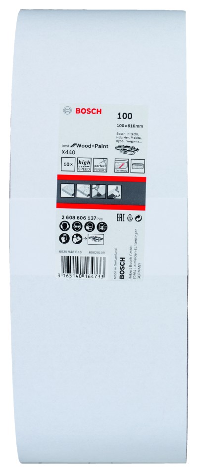 Sanding Belt Best for Wood 100 X 610mm, 100 Grit, 10 Piece Sanding Belt Best for Wood 100 X 610mm, 100 Grit, 10 Piece