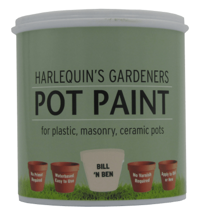 Harlequin – Pot Paint For Plastic, Masonry and Ceramic Pots – 1 Litre – Bill ‘n Ben Harlequin – Pot Paint For Plastic, Masonry and Ceramic Pots – 1 Litre – Bill ‘n Ben