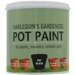 Harlequin – Pot Paint For Plastic, Masonry and Ceramic Pots – 1 Litre – Pot Black Harlequin – Pot Paint For Plastic, Masonry and Ceramic Pots – 1 Litre – Pot Black