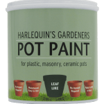 Harlequin – Pot Paint For Plastic, Masonry and Ceramic Pots – 1 Litre – Leaf Like Harlequin – Pot Paint For Plastic, Masonry and Ceramic Pots – 1 Litre – Leaf Like