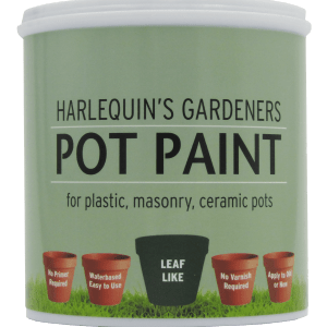 Harlequin – Pot Paint For Plastic, Masonry and Ceramic Pots – 1 Litre – Leaf Like Harlequin – Pot Paint For Plastic, Masonry and Ceramic Pots – 1 Litre – Leaf Like