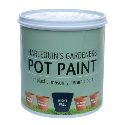 Harlequin – Pot Paint For Plastic, Masonry and Ceramic Pots – 1 Litre – Night Fall Harlequin – Pot Paint For Plastic, Masonry and Ceramic Pots – 1 Litre – Night Fall