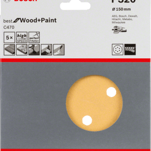 Best Wood+Paint random orbital sanders 150 mm 320 6 holes 5 Piece Best Wood+Paint random orbital sanders 150 mm 320 6 holes 5 Piece