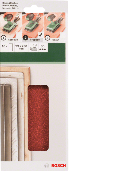 For orbital sanders 93 x 230 mm 80,no holes 10 Piece,clip on For orbital sanders 93 x 230 mm 80,no holes 10 Piece,clip on