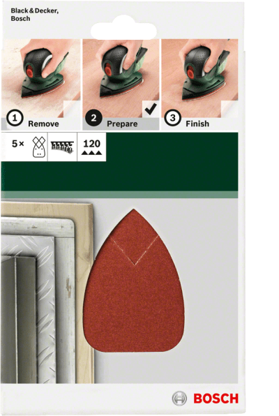 For multi-sanders 95 x 135 mm 120 5 Piece For multi-sanders 95 x 135 mm 120 5 Piece