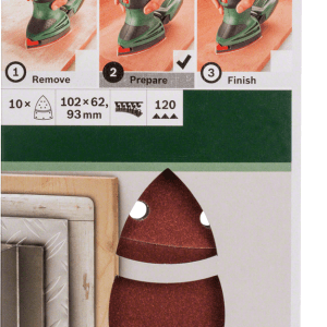 For multi-sanders 102 x 62/93 mm 120 10 Piece For multi-sanders 102 x 62/93 mm 120 10 Piece