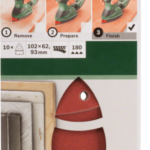 For multi-sanders 102 x 62/93 mm 180 10 Piece For multi-sanders 102 x 62/93 mm 180 10 Piece