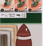 For multi-sanders 102 x 62/93 mm 40 180 10 Piece For multi-sanders 102 x 62/93 mm 40 180 10 Piece