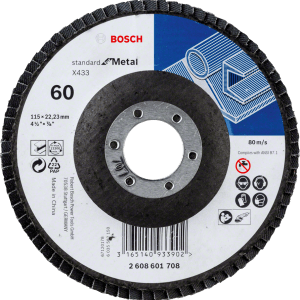 Flap disc Standard for Metal 115 mm 22,23 mm 60 straight Flap disc Standard for Metal 115 mm 22,23 mm 60 straight