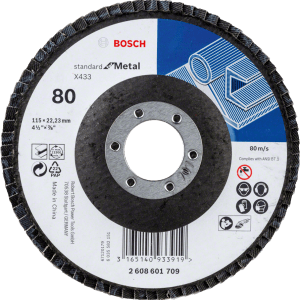 Flap disc Standard for Metal 115 mm 22,23 mm 80 straight Flap disc Standard for Metal 115 mm 22,23 mm 80 straight