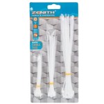 Zenith – Assorted Cable Ties, 60 Pieces Sizes: 100mm, 150mm & 200mm – White Zenith – Assorted Cable Ties, 60 Pieces Sizes: 100mm, 150mm & 200mm – White