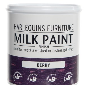 Harlequin – Milk Paint for Furniture, Walls & Decorative Items – 1 Litre – Berry Harlequin – Milk Paint for Furniture, Walls & Decorative Items – 1 Litre – Berry