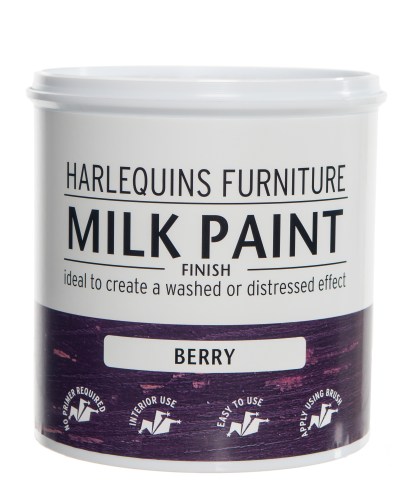 Harlequin – Milk Paint for Furniture, Walls & Decorative Items – 1 Litre – Berry Harlequin – Milk Paint for Furniture, Walls & Decorative Items – 1 Litre – Berry