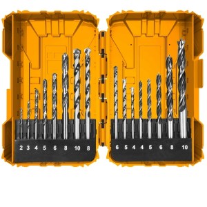 Ingco – Metal, Concrete and Wood Drill Bit Set – (16 Pieces) Ingco – Metal, Concrete and Wood Drill Bit Set – (16 Pieces)