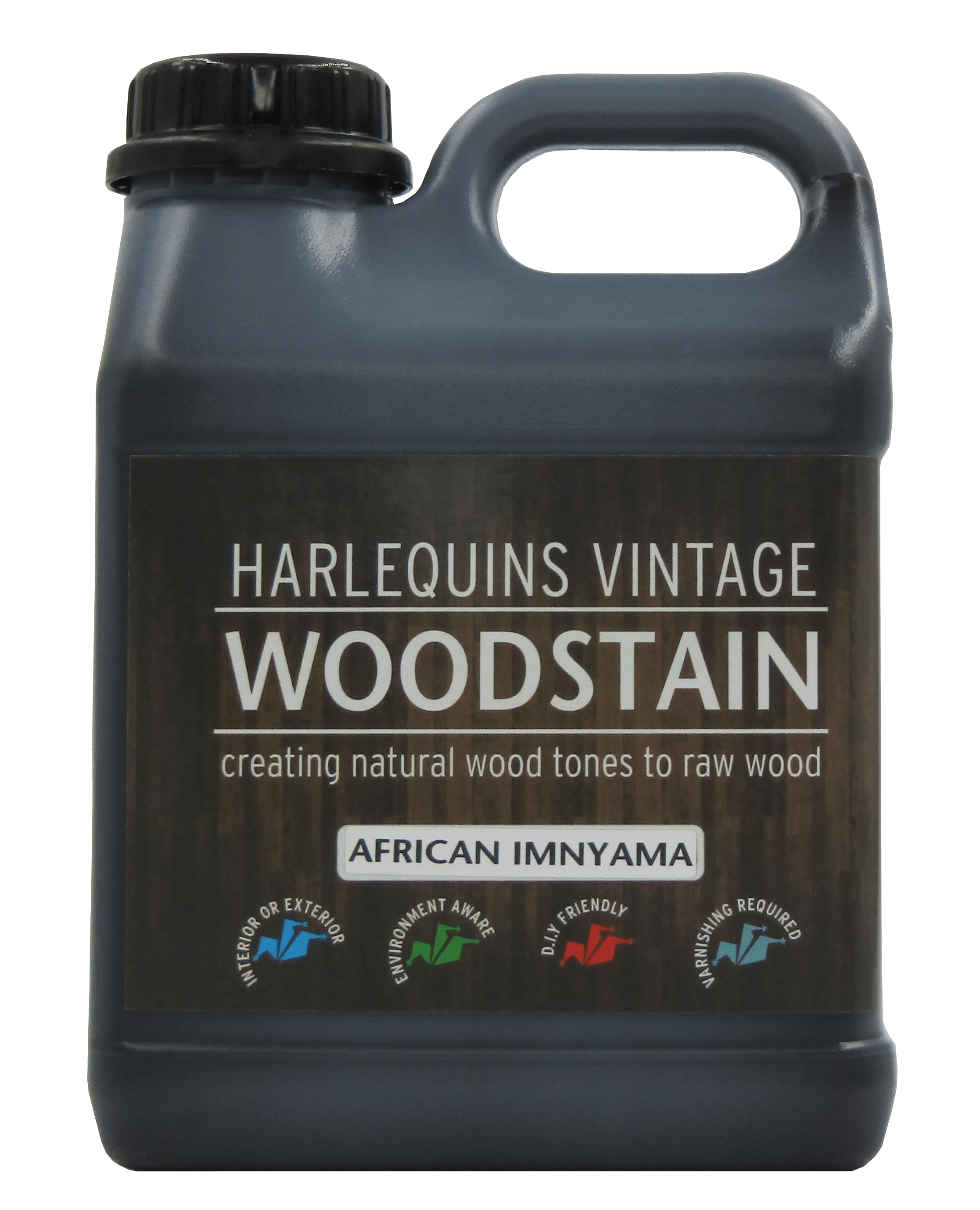 Harlequin – Wood Stain / Natural Woodstain – 1 Litre – African Imnyama Harlequin – Wood Stain / Natural Woodstain – 1 Litre – African Imnyama