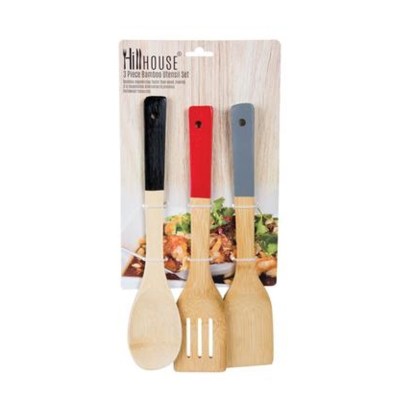 Hillhouse 3pc Bamboo Utensil Set Hillhouse 3pc Bamboo Utensil Set