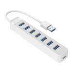 Orico 7 Port USB 3.0 Hub – White Orico 7 Port USB 3.0 Hub – White