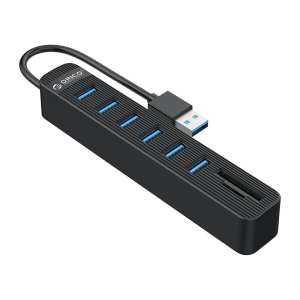 Orico 6 Port USB3.0 Hub with Card Reader – Black Orico 6 Port USB3.0 Hub with Card Reader – Black