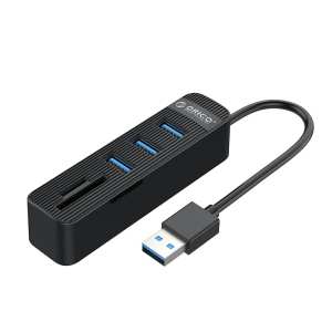 Orico 3 Port USB3.0 Hub with Card Reader – Black Orico 3 Port USB3.0 Hub with Card Reader – Black