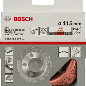 Tungsten carbide grinding head 115 x 22,23 mm, medium, angled Tungsten carbide grinding head 115 x 22,23 mm, medium, angled