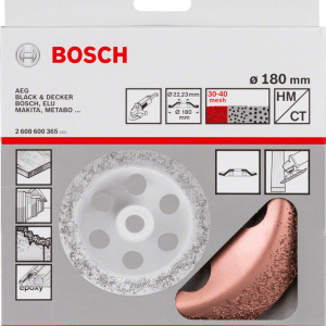 Tungsten carbide grinding head 180 x 22,23 mm, coarse, angled Tungsten carbide grinding head 180 x 22,23 mm, coarse, angled