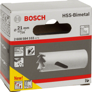 HSS bi-metal holesaw for standard adapters 21 mm, 13/16″ HSS bi-metal holesaw for standard adapters 21 mm, 13/16″