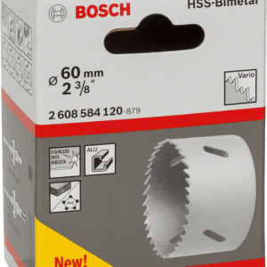 HSS bi-metal holesaw for standard adapters 60 mm, 2 3/8″ HSS bi-metal holesaw for standard adapters 60 mm, 2 3/8″