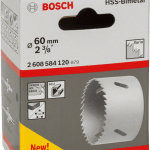 HSS bi-metal holesaw for standard adapters 60 mm, 2 3/8″ HSS bi-metal holesaw for standard adapters 60 mm, 2 3/8″