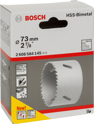 HSS bi-metal holesaw for standard adapters 73 mm, 2 7/8″ HSS bi-metal holesaw for standard adapters 73 mm, 2 7/8″