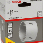 HSS bi-metal holesaw for standard adapters 76 mm, 3″ HSS bi-metal holesaw for standard adapters 76 mm, 3″