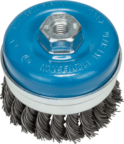 Wire cup brush 90 mm, 0,8 mm, M14 angle grinder, knotted wire Wire cup brush 90 mm, 0,8 mm, M14 angle grinder, knotted wire