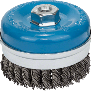 Wire cup brush 100 mm, 0,8 mm, M14 angle grinder, knotted wire Wire cup brush 100 mm, 0,8 mm, M14 angle grinder, knotted wire