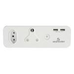 Smartsocket WiFi Power Plug Adapter with 2 USB Ports – White Smartsocket WiFi Power Plug Adapter with 2 USB Ports – White