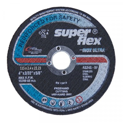 Bulk Pack 3 x Superflex Bf Inox Ultra Cutting Disc – 115mm x 2.4mm x 22.2mm Bulk Pack 3 x Superflex Bf Inox Ultra Cutting Disc – 115mm x 2.4mm x 22.2mm