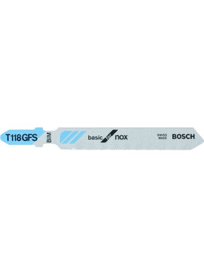 Jigsaw blade BIM T 118 GFS Basic for INOX, 3 Piece Jigsaw blade BIM T 118 GFS Basic for INOX, 3 Piece