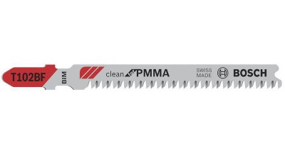 Jigsaw blade BIM T 102 BF Clean for PVC, 3 Piece Jigsaw blade BIM T 102 BF Clean for PVC, 3 Piece